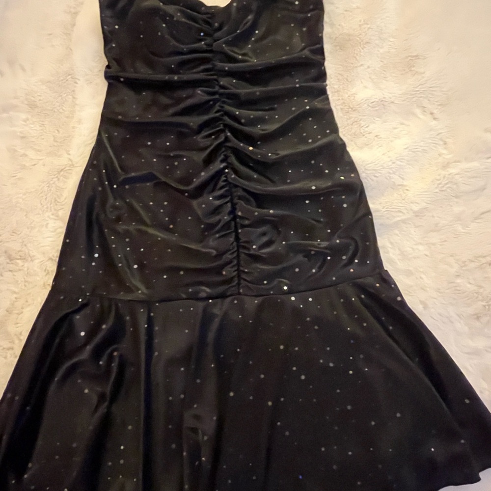 KIKI Chic Black Dress with Glitter Details